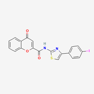 molecular formula C19H11IN2O3S B2719392 N-(4-(4-iodophenyl)thiazol-2-yl)-4-oxo-4H-chromene-2-carboxamide CAS No. 477546-00-2