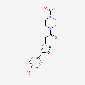 1-(4-Acetylpiperazin-1-yl)-2-(5-(4-methoxyphenyl)isoxazol-3-yl)ethanone