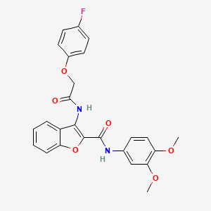N-(3,4-dimethoxyphenyl)-3-(2-(4-fluorophenoxy)acetamido)benzofuran-2-carboxamide