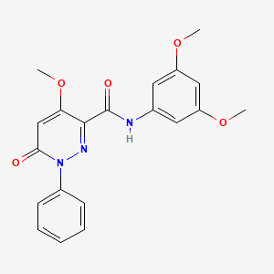 molecular formula C20H19N3O5 B2719408 N-(3,5-dimethoxyphenyl)-4-methoxy-6-oxo-1-phenylpyridazine-3-carboxamide CAS No. 941948-42-1