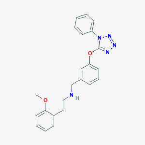 molecular formula C23H23N5O2 B271941 [2-(2-methoxyphenyl)ethyl]{3-[(1-phenyl-1H-tetrazol-5-yl)oxy]benzyl}amine 