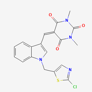 5-({1-[(2-chloro-1,3-thiazol-5-yl)methyl]-1H-indol-3-yl}methylene)-1,3-dimethyl-2,4,6(1H,3H,5H)-pyrimidinetrione