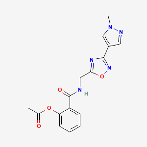 molecular formula C16H15N5O4 B2719420 2-[[2-(叠氮甲基)吡咯啉-1-基]甲基]-1,3-噻唑-4-甲酸 CAS No. 2034297-83-9