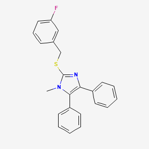 3-fluorobenzyl 1-methyl-4,5-diphenyl-1H-imidazol-2-yl sulfide