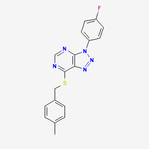 3-(4-Fluorophenyl)-7-[(4-methylphenyl)methylsulfanyl]triazolo[4,5-d]pyrimidine