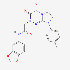 N-(benzo[d][1,3]dioxol-5-yl)-2-(3,4-dioxo-8-(p-tolyl)-3,4,7,8-tetrahydroimidazo[2,1-c][1,2,4]triazin-2(6H)-yl)acetamide