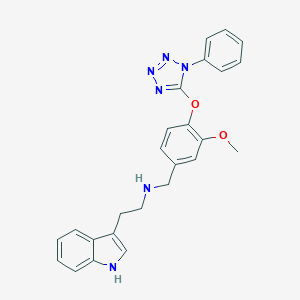 molecular formula C25H24N6O2 B271944 [2-(1H-indol-3-yl)ethyl]{3-methoxy-4-[(1-phenyl-1H-tetrazol-5-yl)oxy]benzyl}amine 
