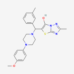 5-((4-(4-Methoxyphenyl)piperazin-1-yl)(m-tolyl)methyl)-2-methylthiazolo[3,2-b][1,2,4]triazol-6-ol