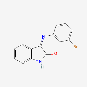molecular formula C14H9BrN2O B2719459 3-((3-Bromophenyl)imino)indolin-2-one CAS No. 33828-99-8