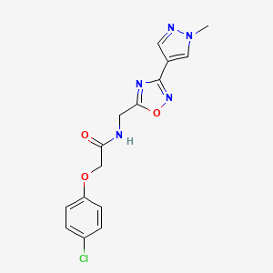 2-(4-chlorophenoxy)-N-((3-(1-methyl-1H-pyrazol-4-yl)-1,2,4-oxadiazol-5-yl)methyl)acetamide