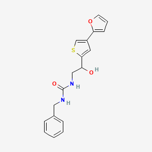 molecular formula C18H18N2O3S B2719480 1-Benzyl-3-{2-[4-(furan-2-yl)thiophen-2-yl]-2-hydroxyethyl}urea CAS No. 2320544-27-0