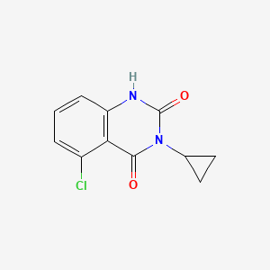 molecular formula C11H9ClN2O2 B2719483 3-Cyclopropyl-5-chloro-1,2,3,4-tetrahydro-2,4-dioxo-quinazoline CAS No. 122150-10-1