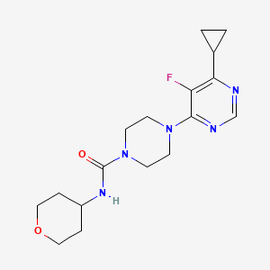 4-(6-Cyclopropyl-5-fluoropyrimidin-4-yl)-N-(oxan-4-yl)piperazine-1-carboxamide