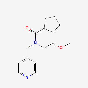 molecular formula C15H22N2O2 B2719493 N-(2-methoxyethyl)-N-(pyridin-4-ylmethyl)cyclopentanecarboxamide CAS No. 1286720-51-1