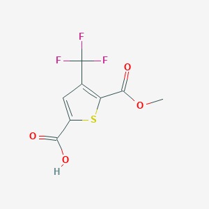 molecular formula C8H5F3O4S B2719495 5-(Methoxycarbonyl)-4-(trifluoromethyl)thiophene-2-carboxylic acid CAS No. 1400661-81-5