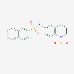 molecular formula C20H20N2O4S2 B2719497 N-(1-methylsulfonyl-3,4-dihydro-2H-quinolin-6-yl)naphthalene-2-sulfonamide CAS No. 941986-63-6