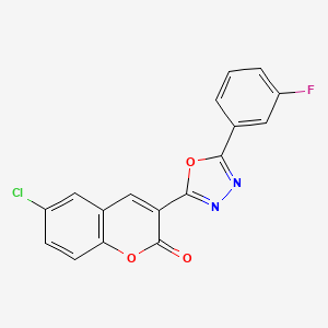 6-chloro-3-(5-(3-fluorophenyl)-1,3,4-oxadiazol-2-yl)-2H-chromen-2-one