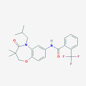 N-(5-isobutyl-3,3-dimethyl-4-oxo-2,3,4,5-tetrahydrobenzo[b][1,4]oxazepin-7-yl)-2-(trifluoromethyl)benzamide