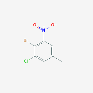 molecular formula C7H5BrClNO2 B2719509 2-Bromo-1-chloro-5-methyl-3-nitrobenzene CAS No. 19128-49-5