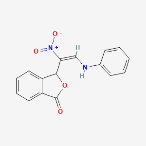 molecular formula C16H12N2O4 B2719510 3-(2-anilino-1-nitrovinyl)-2-benzofuran-1(3H)-one CAS No. 338753-92-7