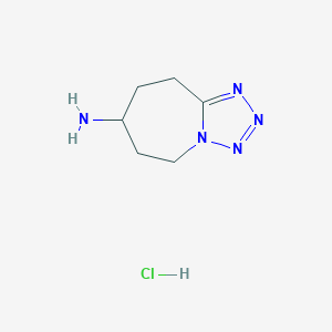 molecular formula C6H12ClN5 B2719524 5H,6H,7H,8H,9H-[1,2,3,4]tetrazolo[1,5-a]azepin-7-amine hydrochloride CAS No. 1909325-69-4