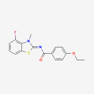 molecular formula C17H15FN2O2S B2719529 4-乙氧基-N-(4-氟-3-甲基-1,3-苯并噻唑-2-基亚甲基)苯甲酰胺 CAS No. 868375-65-9