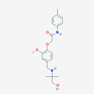 molecular formula C21H28N2O4 B271953 2-(4-{[(2-hydroxy-1,1-dimethylethyl)amino]methyl}-2-methoxyphenoxy)-N-(4-methylphenyl)acetamide 