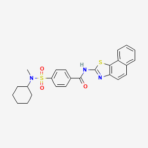 molecular formula C25H25N3O3S2 B2719535 4-(N-环己基-N-甲基磺酰基)-N-(萘并[2,1-d]噻唑-2-基)苯甲酰胺 CAS No. 683259-89-4