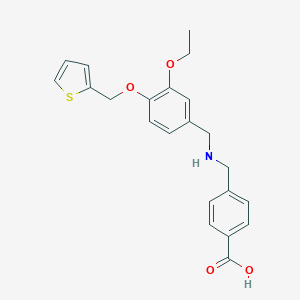 molecular formula C22H23NO4S B271955 4-({[3-Ethoxy-4-(2-thienylmethoxy)benzyl]amino}methyl)benzoic acid 