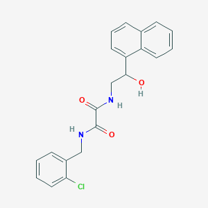 molecular formula C21H19ClN2O3 B2719550 N1-(2-chlorobenzyl)-N2-(2-hydroxy-2-(naphthalen-1-yl)ethyl)oxalamide CAS No. 1351608-29-1