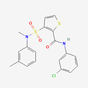 molecular formula C19H17ClN2O3S2 B2719551 N-(3-chlorophenyl)-3-(N-methyl-N-(m-tolyl)sulfamoyl)thiophene-2-carboxamide CAS No. 1207024-61-0