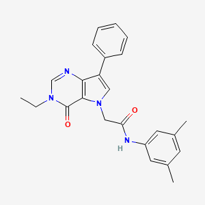 molecular formula C24H24N4O2 B2719562 N-(3,5-dimethylphenyl)-2-(3-ethyl-4-oxo-7-phenyl-3,4-dihydro-5H-pyrrolo[3,2-d]pyrimidin-5-yl)acetamide CAS No. 1251692-45-1