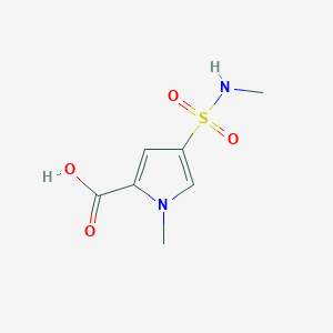 molecular formula C7H10N2O4S B2719572 1-methyl-4-(methylsulfamoyl)-1H-pyrrole-2-carboxylic acid CAS No. 877826-25-0