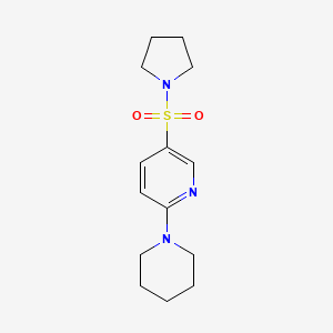 molecular formula C14H21N3O2S B2719580 2-哌啶-1-基-5-(吡咯啶-1-基磺酰)吡啶 CAS No. 627842-46-0