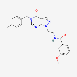 molecular formula C23H23N5O3 B2719587 3-methoxy-N-(2-(5-(4-methylbenzyl)-4-oxo-4,5-dihydro-1H-pyrazolo[3,4-d]pyrimidin-1-yl)ethyl)benzamide CAS No. 922845-84-9