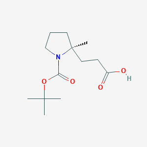 molecular formula C13H23NO4 B2719588 (S)-3-(1-(tert-Butoxycarbonyl)-2-methylpyrrolidin-2-yl)propanoic acid CAS No. 2193052-05-8