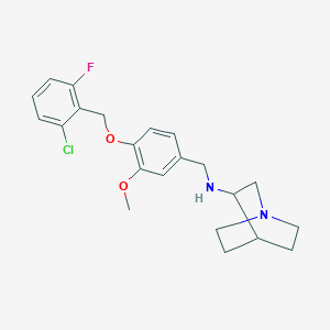 molecular formula C22H26ClFN2O2 B271960 N-{4-[(2-chloro-6-fluorobenzyl)oxy]-3-methoxybenzyl}-1-azabicyclo[2.2.2]octan-3-amine 