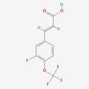 molecular formula C10H6F4O3 B2719600 3-Fluoro-4-(trifluoromethoxy)cinnamic acid CAS No. 1261148-97-3; 886499-23-6