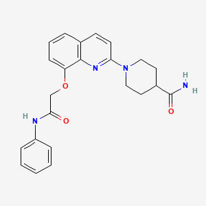 molecular formula C23H24N4O3 B2719601 1-(8-(2-Oxo-2-(phenylamino)ethoxy)quinolin-2-yl)piperidine-4-carboxamide CAS No. 921512-05-2