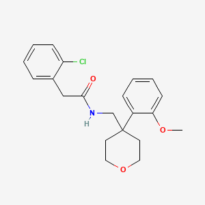 2-(2-chlorophenyl)-N-((4-(2-methoxyphenyl)tetrahydro-2H-pyran-4-yl)methyl)acetamide