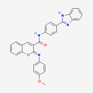 molecular formula C30H22N4O3 B2719617 (2Z)-N-[4-(1H-benzimidazol-2-yl)phenyl]-2-[(4-methoxyphenyl)imino]-2H-chromene-3-carboxamide CAS No. 478342-74-4