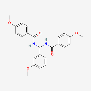 4-methoxy-N-[[(4-methoxybenzoyl)amino]-(3-methoxyphenyl)methyl]benzamide