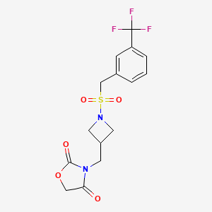 3-((1-((3-(Trifluoromethyl)benzyl)sulfonyl)azetidin-3-yl)methyl)oxazolidine-2,4-dione