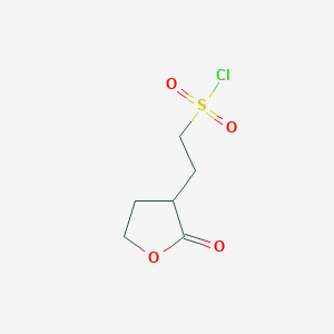 molecular formula C6H9ClO4S B2719671 2-(2-Oxooxolan-3-yl)ethane-1-sulfonyl chloride CAS No. 1909312-89-5