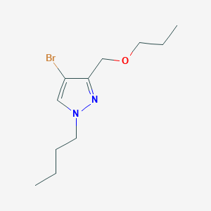 molecular formula C11H19BrN2O B2719673 4-bromo-1-butyl-3-(propoxymethyl)-1H-pyrazole CAS No. 1856019-11-8