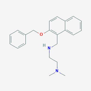 molecular formula C22H26N2O B271968 N-{[2-(benzyloxy)-1-naphthyl]methyl}-N-[2-(dimethylamino)ethyl]amine 