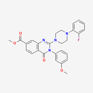 ethyl N-{[4-({5-[(dimethylamino)carbonyl]-1,3-benzoxazol-2-yl}methyl)piperazin-1-yl]carbonyl}-beta-alaninate