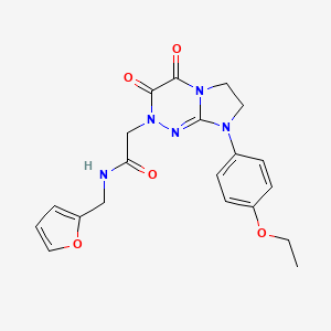 molecular formula C20H21N5O5 B2719689 2-(8-(4-乙氧苯基)-3,4-二氧代-3,4,7,8-四氢咪唑并[2,1-c][1,2,4]三嗪-2(6H)-基)-N-(呋喃-2-基甲基)乙酰胺 CAS No. 941890-91-1
