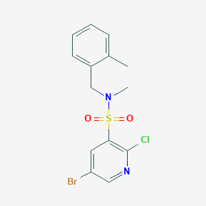 5-bromo-2-chloro-N-methyl-N-[(2-methylphenyl)methyl]pyridine-3-sulfonamide