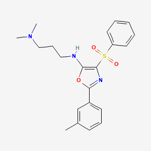 N1,N1-dimethyl-N3-(4-(phenylsulfonyl)-2-(m-tolyl)oxazol-5-yl)propane-1,3-diamine